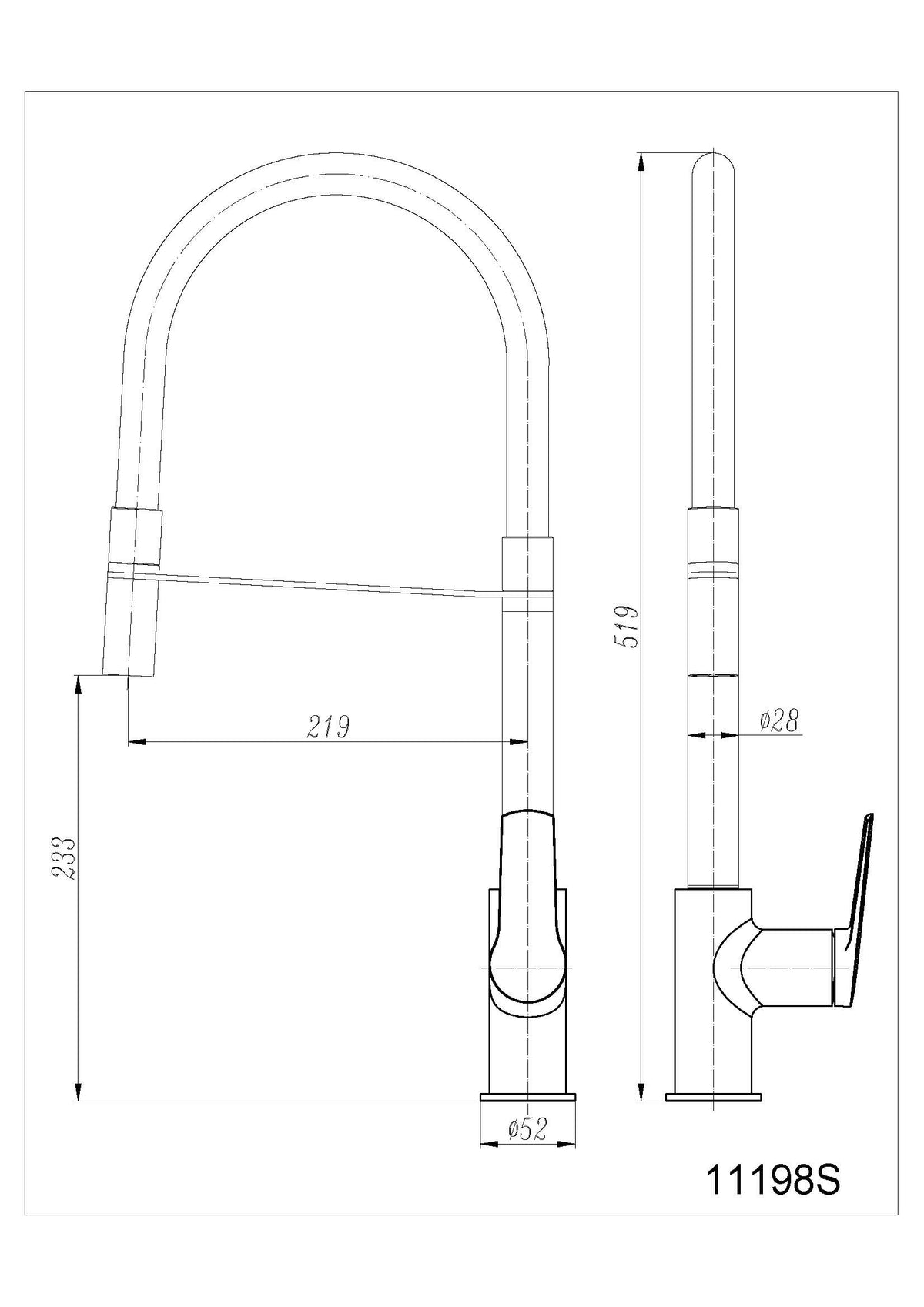 Swan Pull Down Sink Mixer