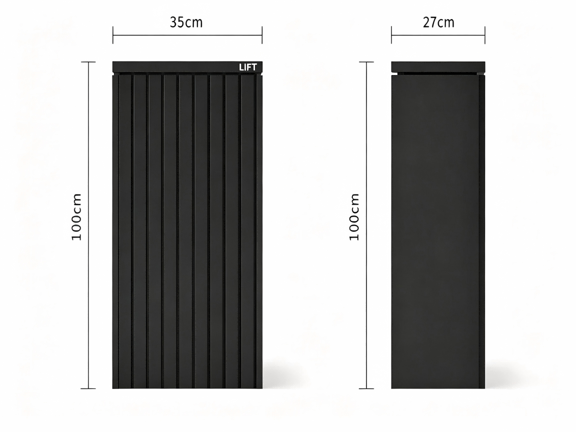 Black Free-Standing Letterbox