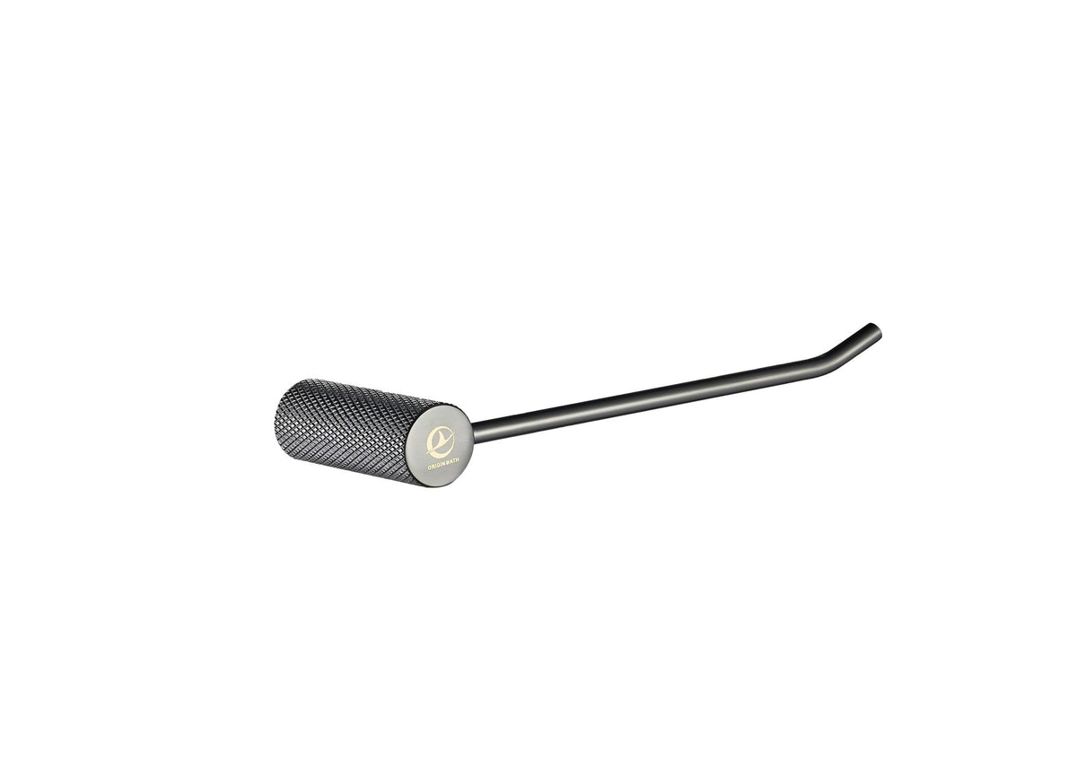 Black electronic device on a white background