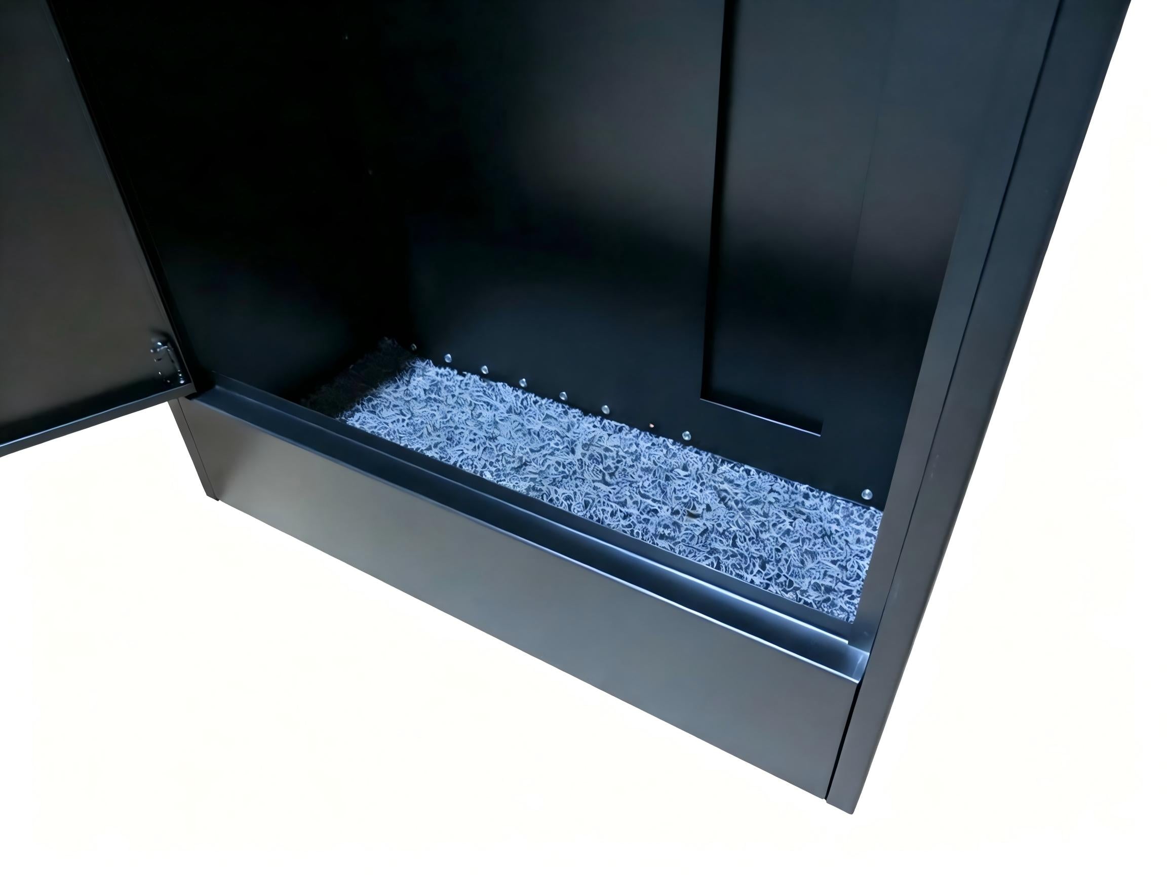 Teak & Black Free-Standing Letterbox-Parcels