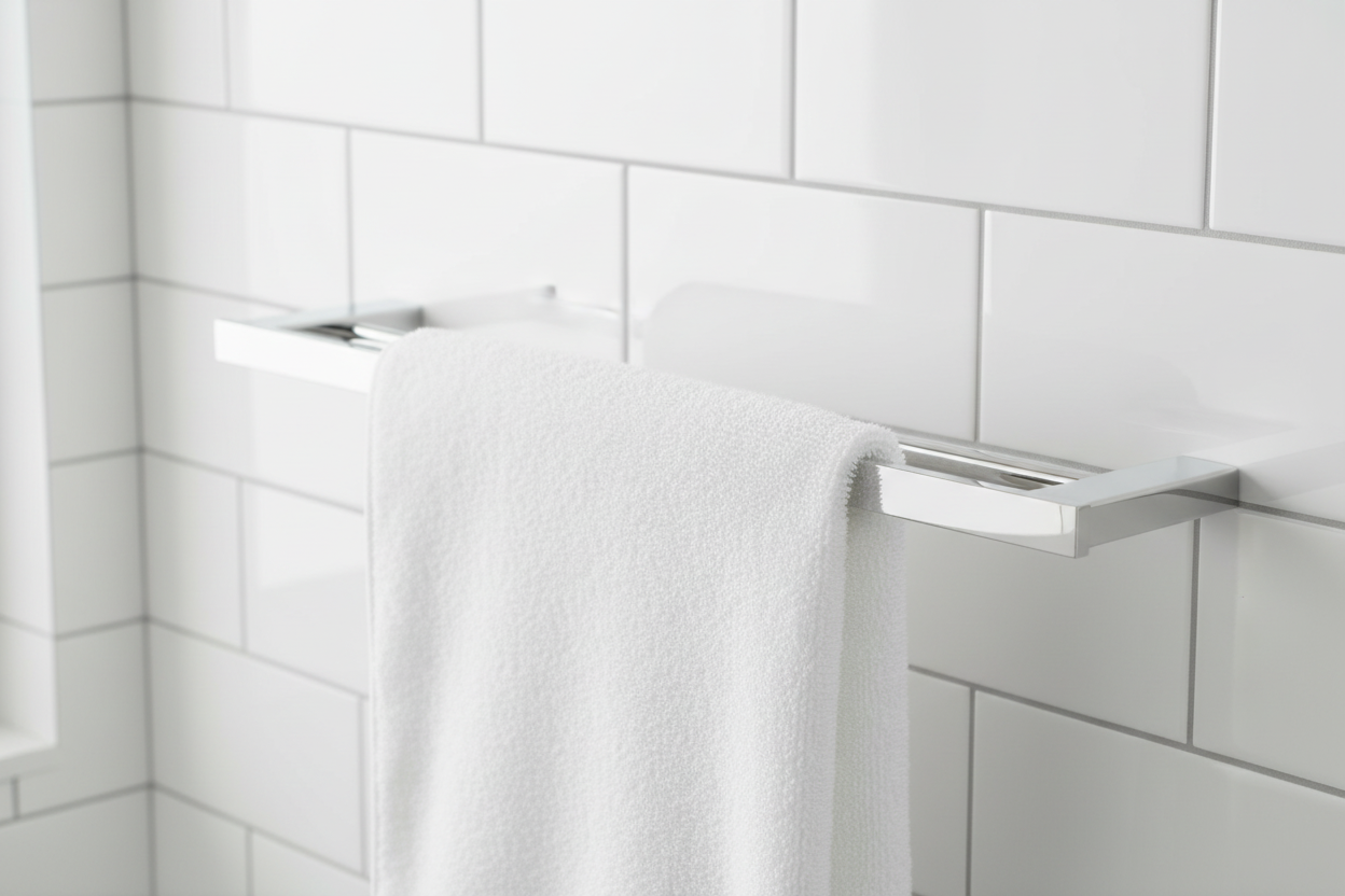 Square double towel rail Chrome-81910-CHR