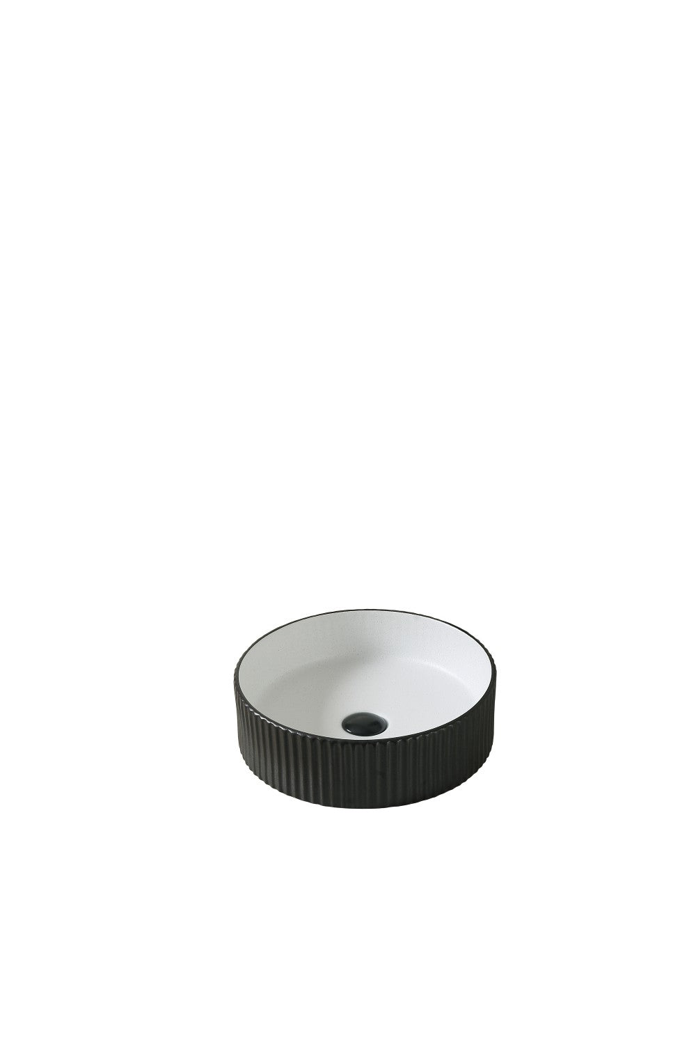Basin Black & White round A545-CBKW-MRS