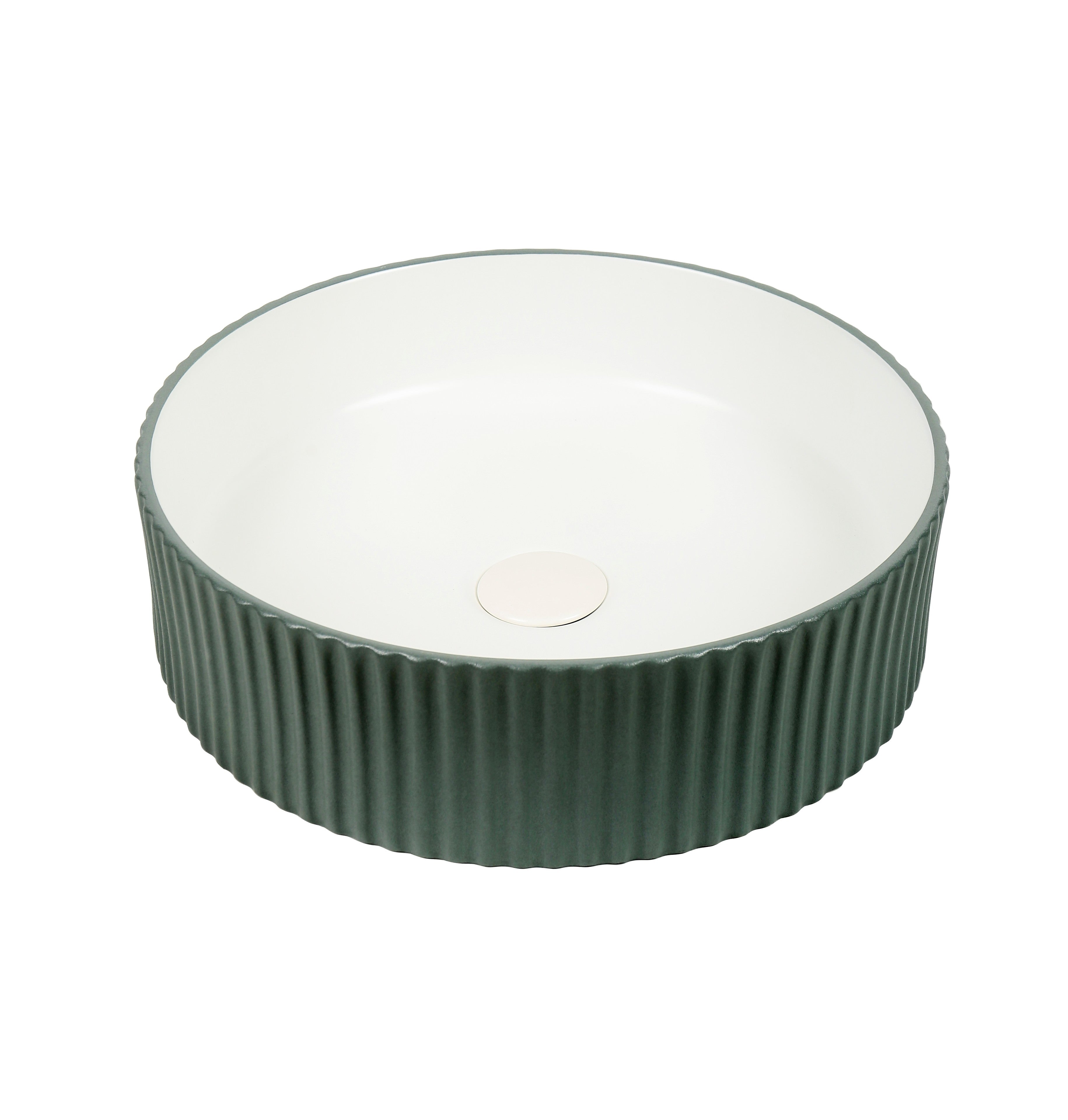 Basin Green & White round A545-CLGRW-MRP