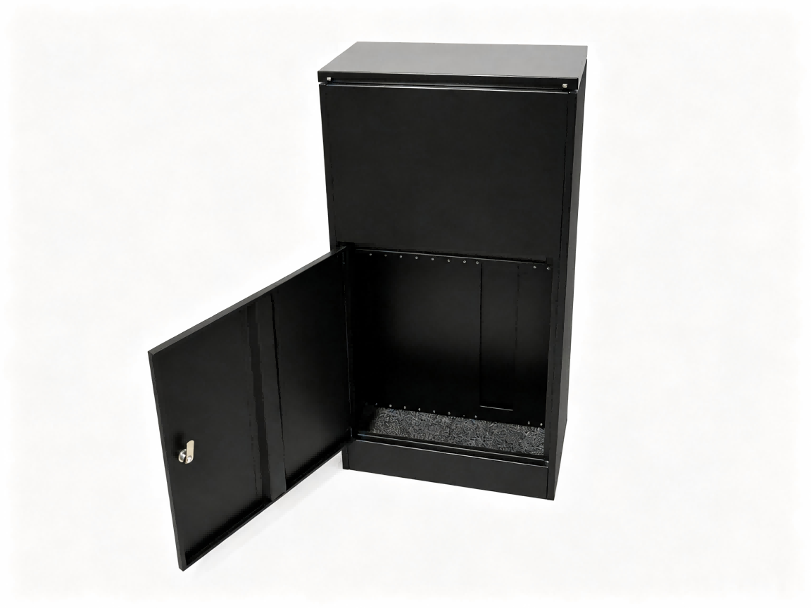 Grey & Black Free-Standing Letterbox