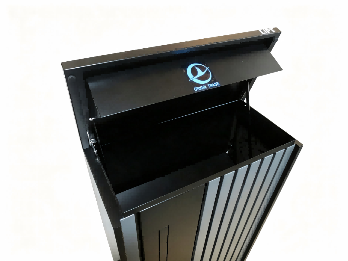 Grey & Black Free-Standing Letterbox