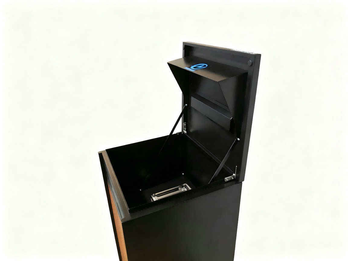 Walnut & Black Free-Standing Letterbox-Parcels