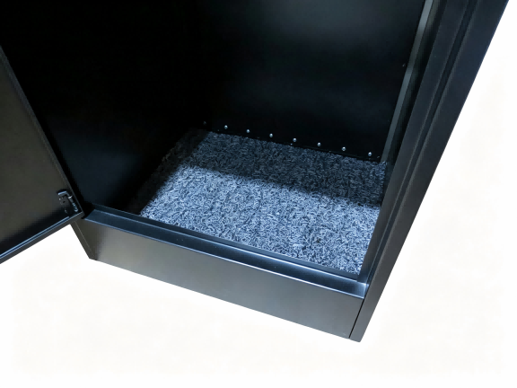 Walnut & Black Free-Standing Letterbox-Parcels