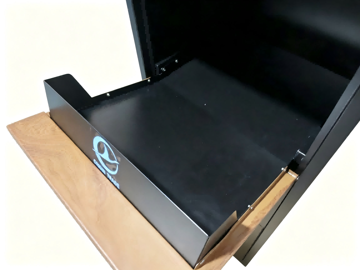 Walnut & Black Free-Standing Letterbox-Parcels