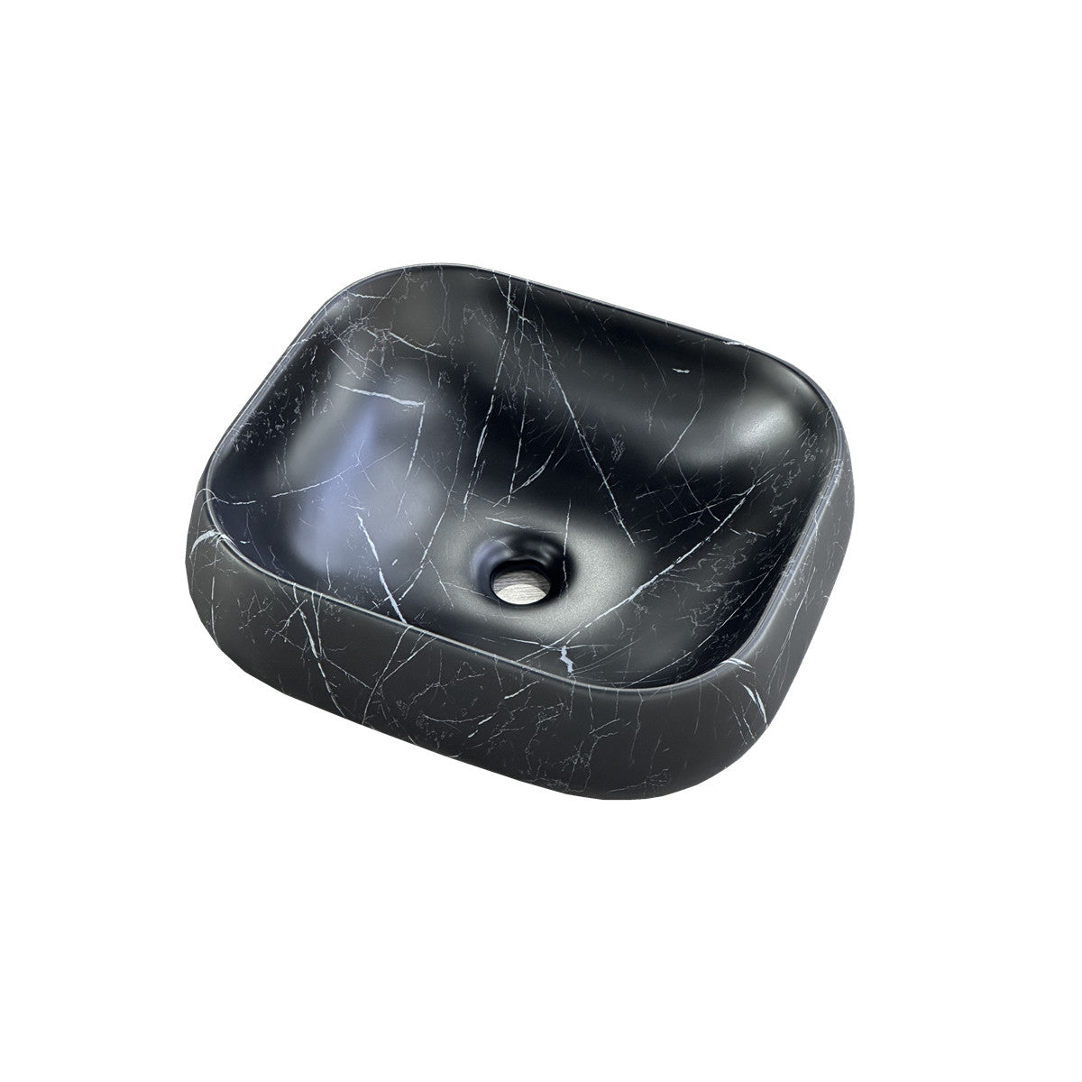 Basin black Rectangular Marble finish PA4540MBM