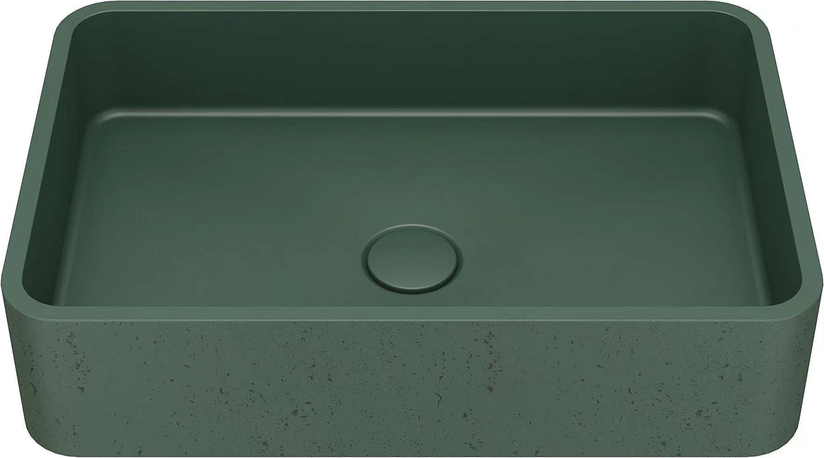 Basin Concrete Green Textured Rectangular UF-1006A