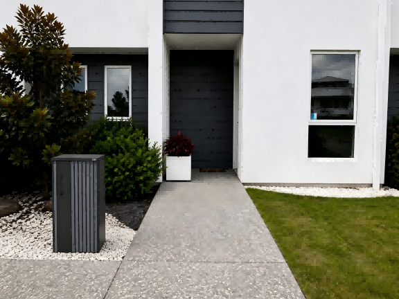 Grey & Black Free-Standing Letterbox