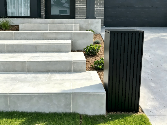 Black Free-Standing Letterbox