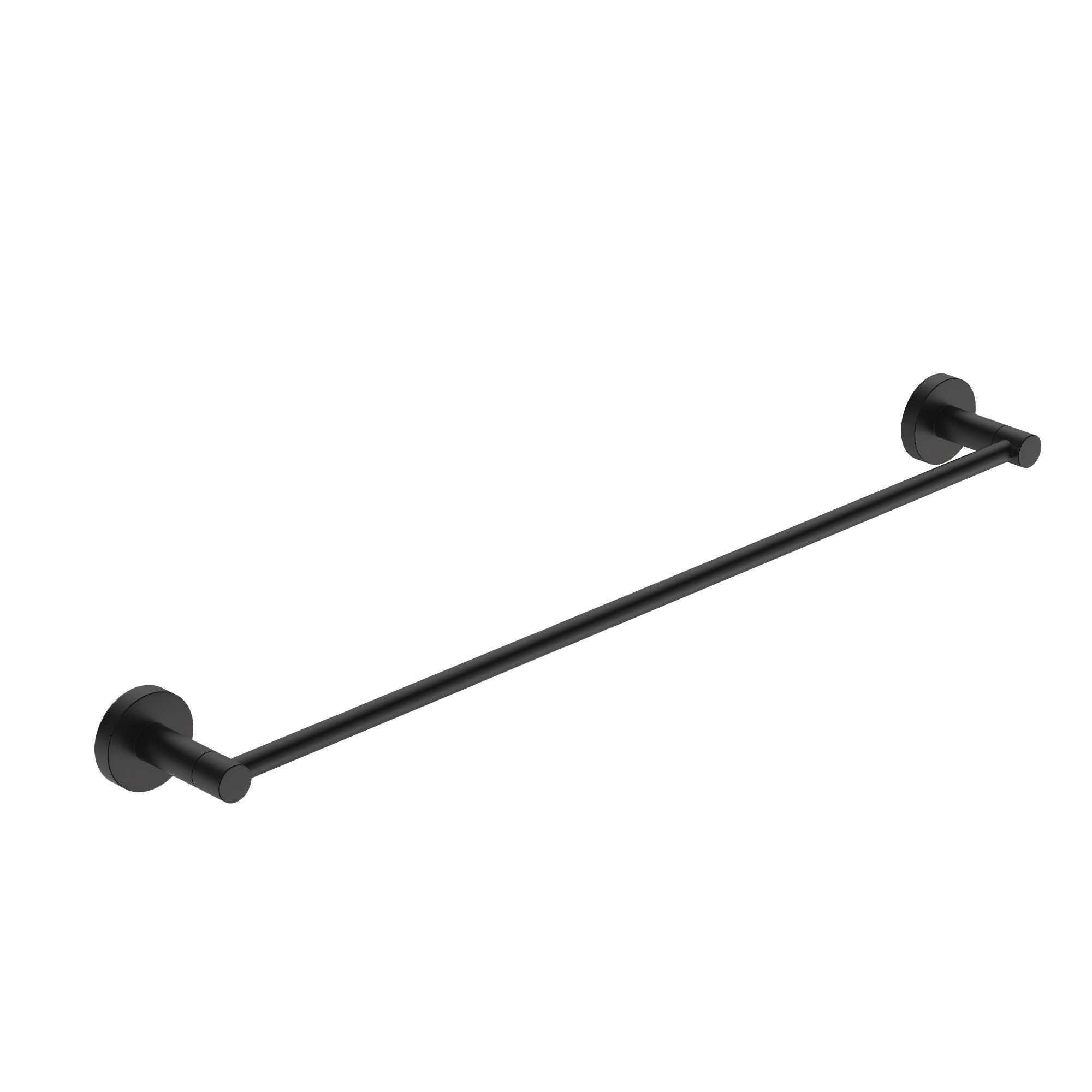 Round single towel rail Black_6601S003-MB