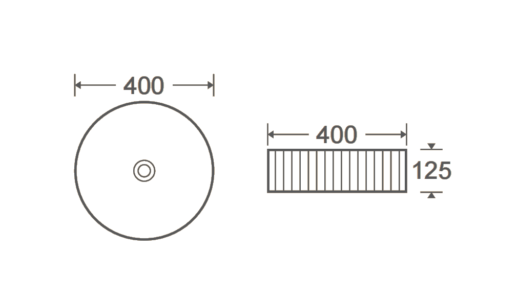 Basin Black & White round A545-CBKW-MRS