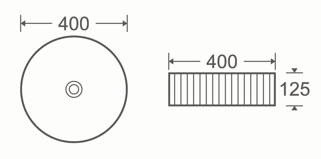 Basin Gold & White round A545-GGLW