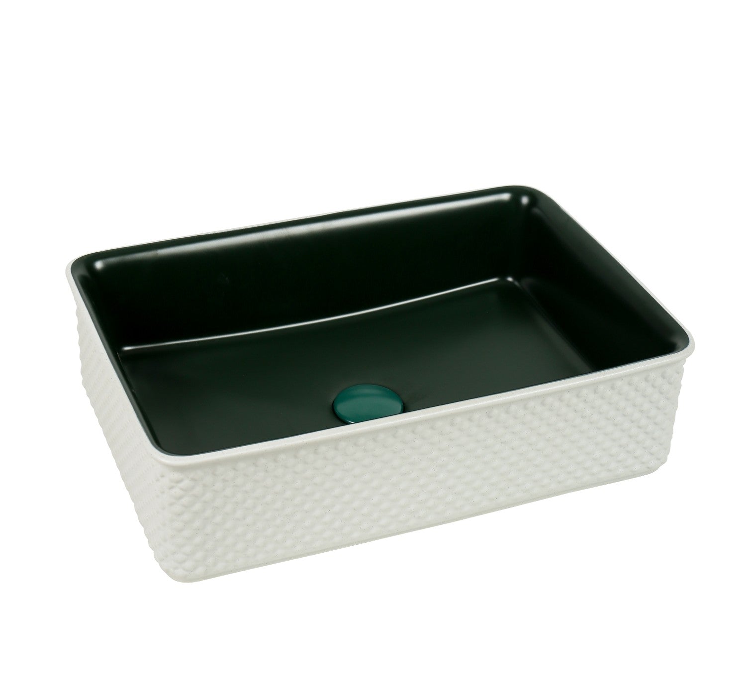 Basin Black and White Rectangular A740-CWDG-MPS