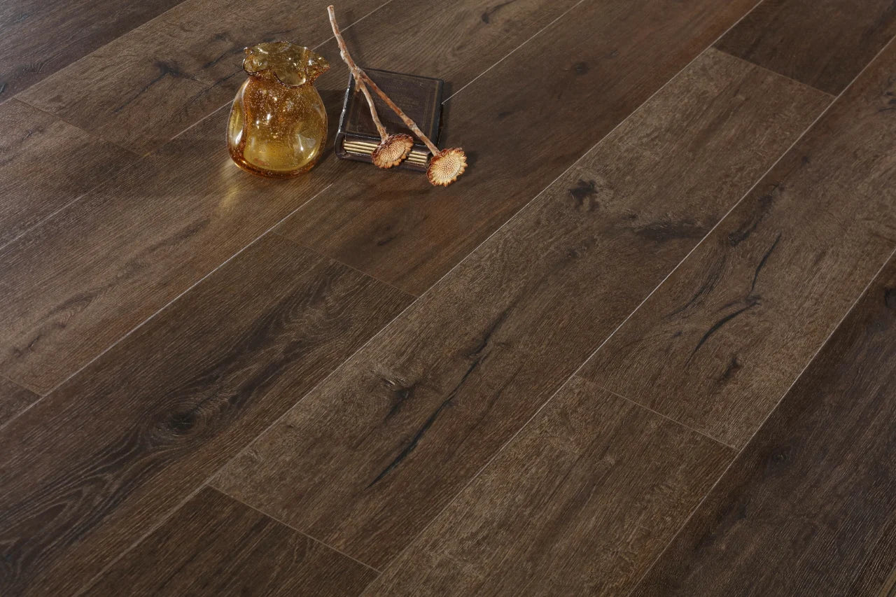 L150 12mm Brown Oak premium Laminate flooring