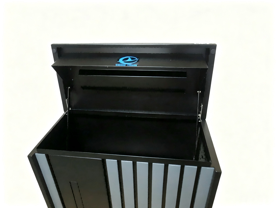 Grey & Black Free-Standing Letterbox
