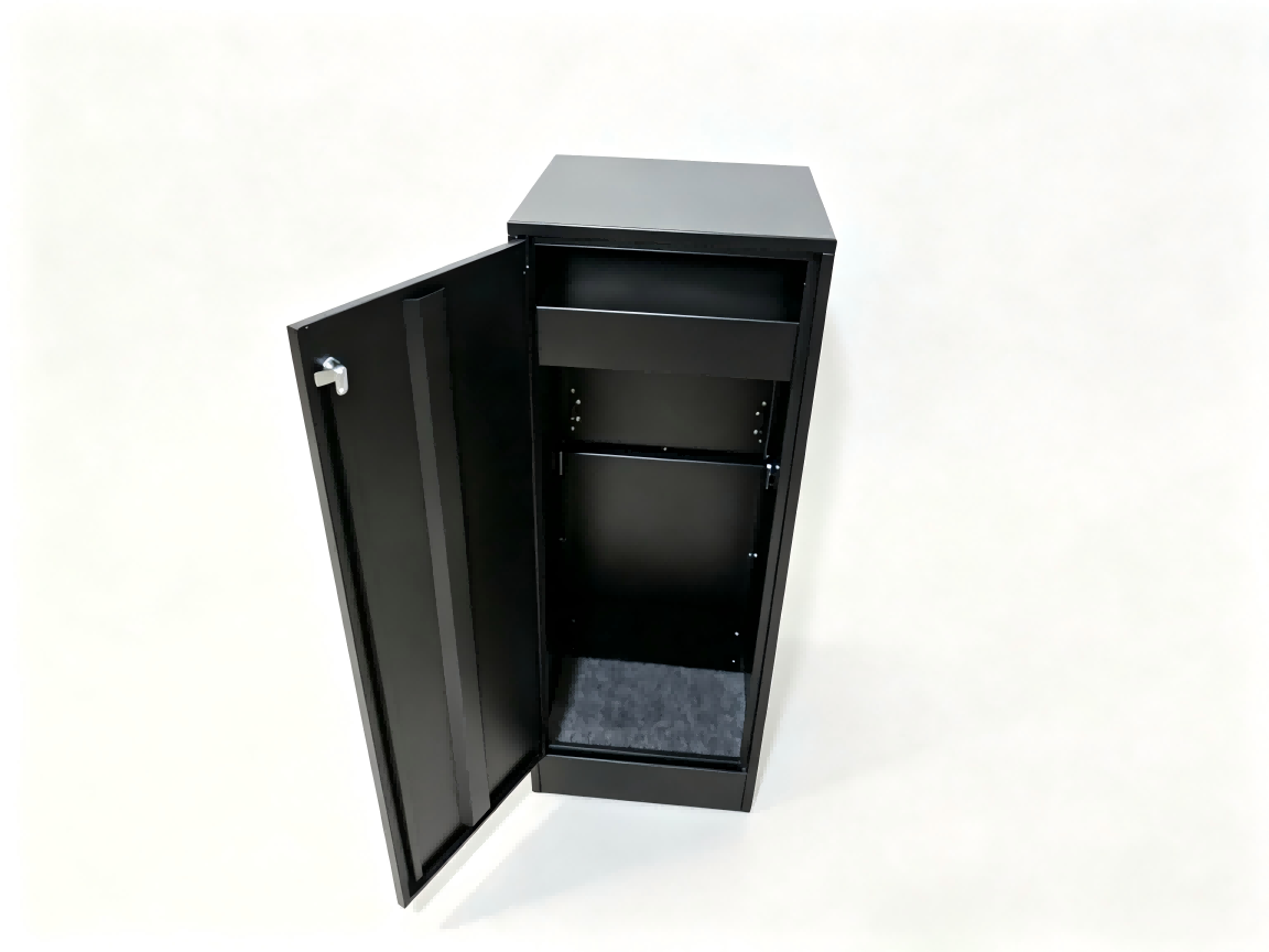 Black Stacked Design Free-Standing Letterbox