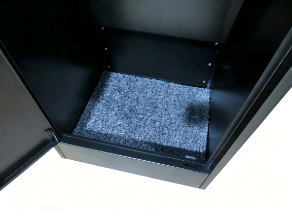 Black Stacked Design Free-Standing Letterbox