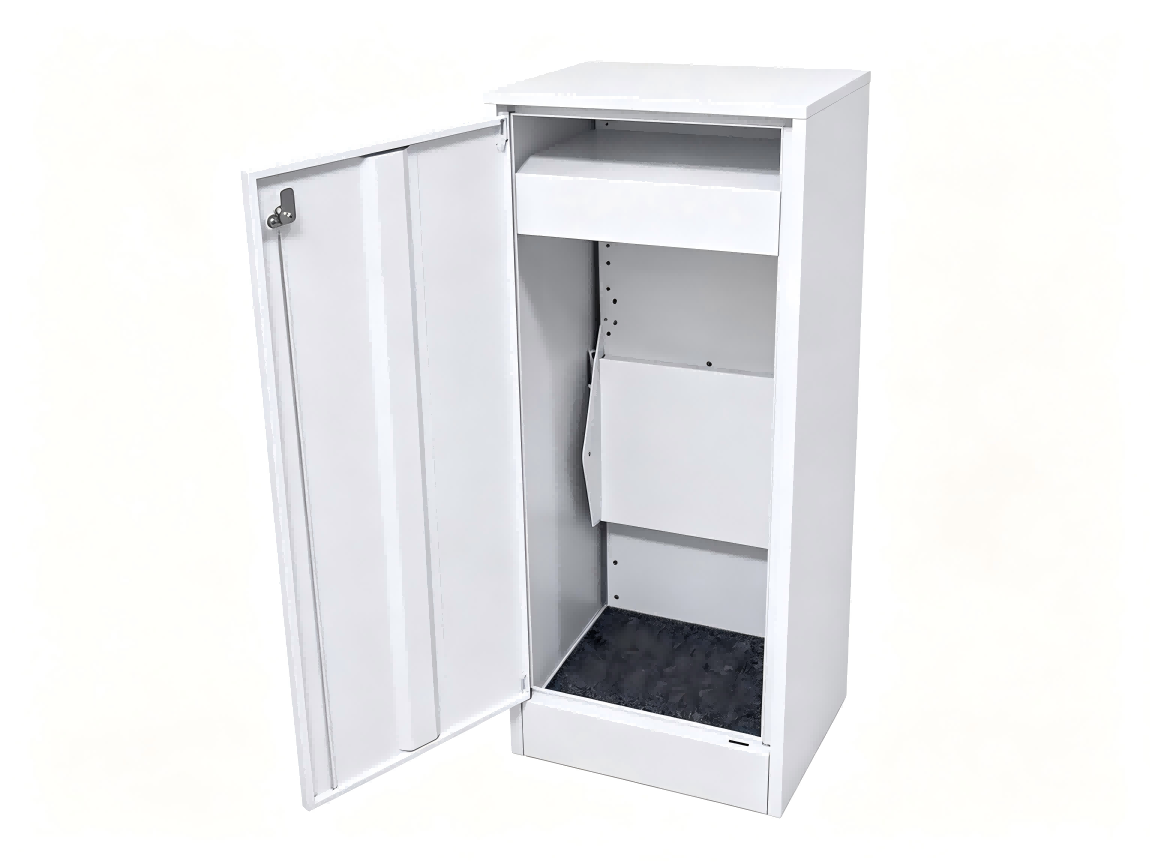 Teak & White Free-Standing Letterbox-Parcels