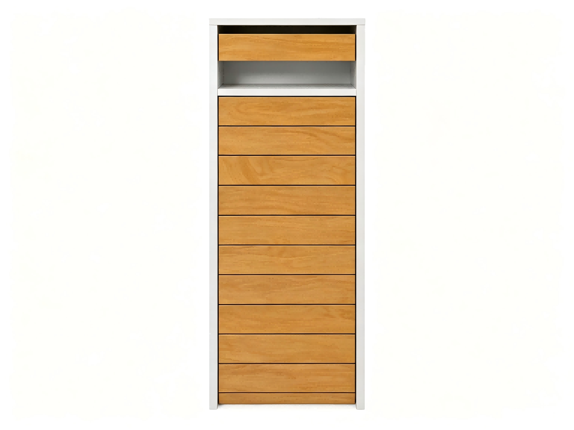 Teak & White Free-Standing Letterbox-Parcels