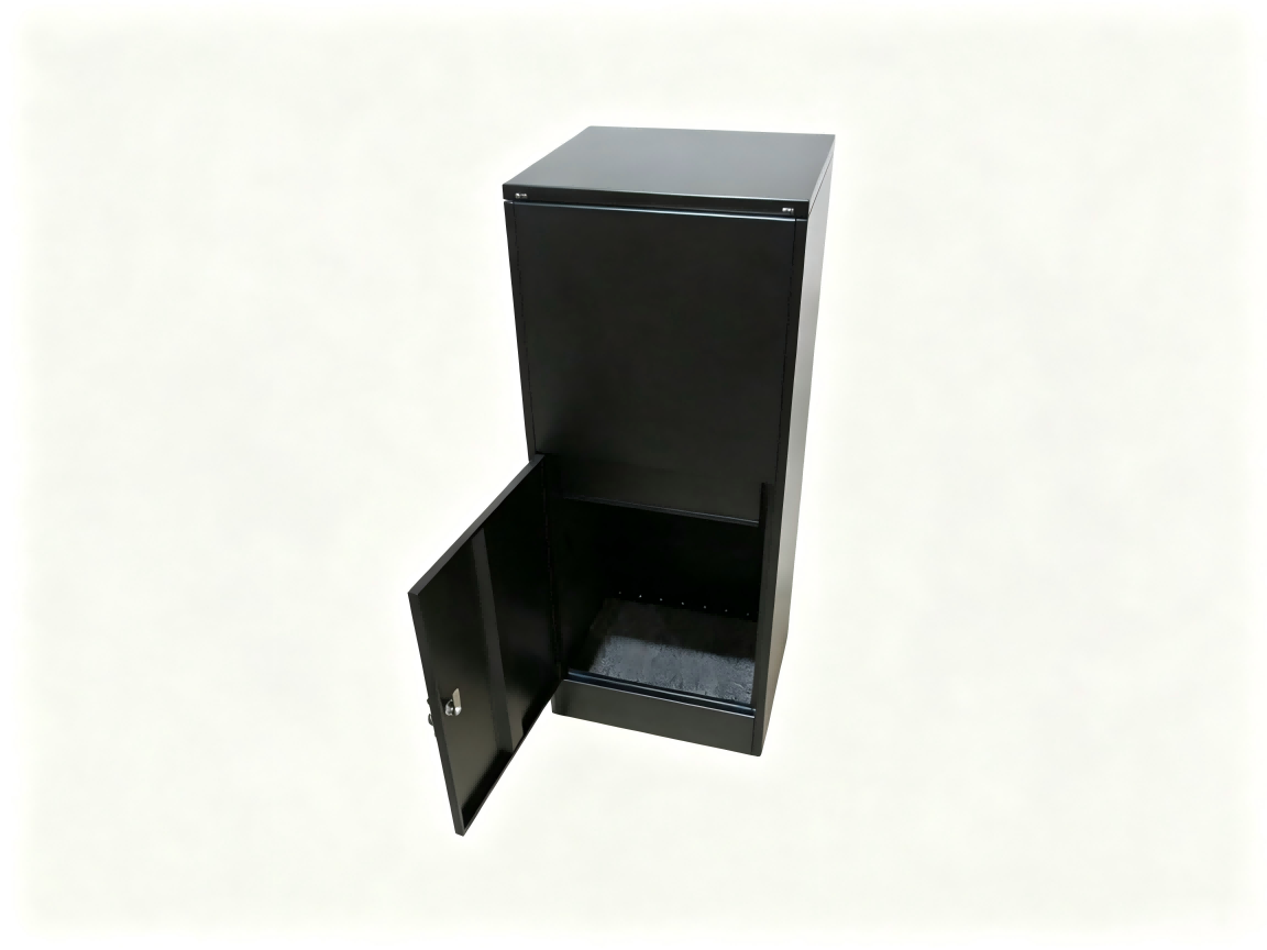 Walnut & Black Free-Standing Letterbox-Parcels