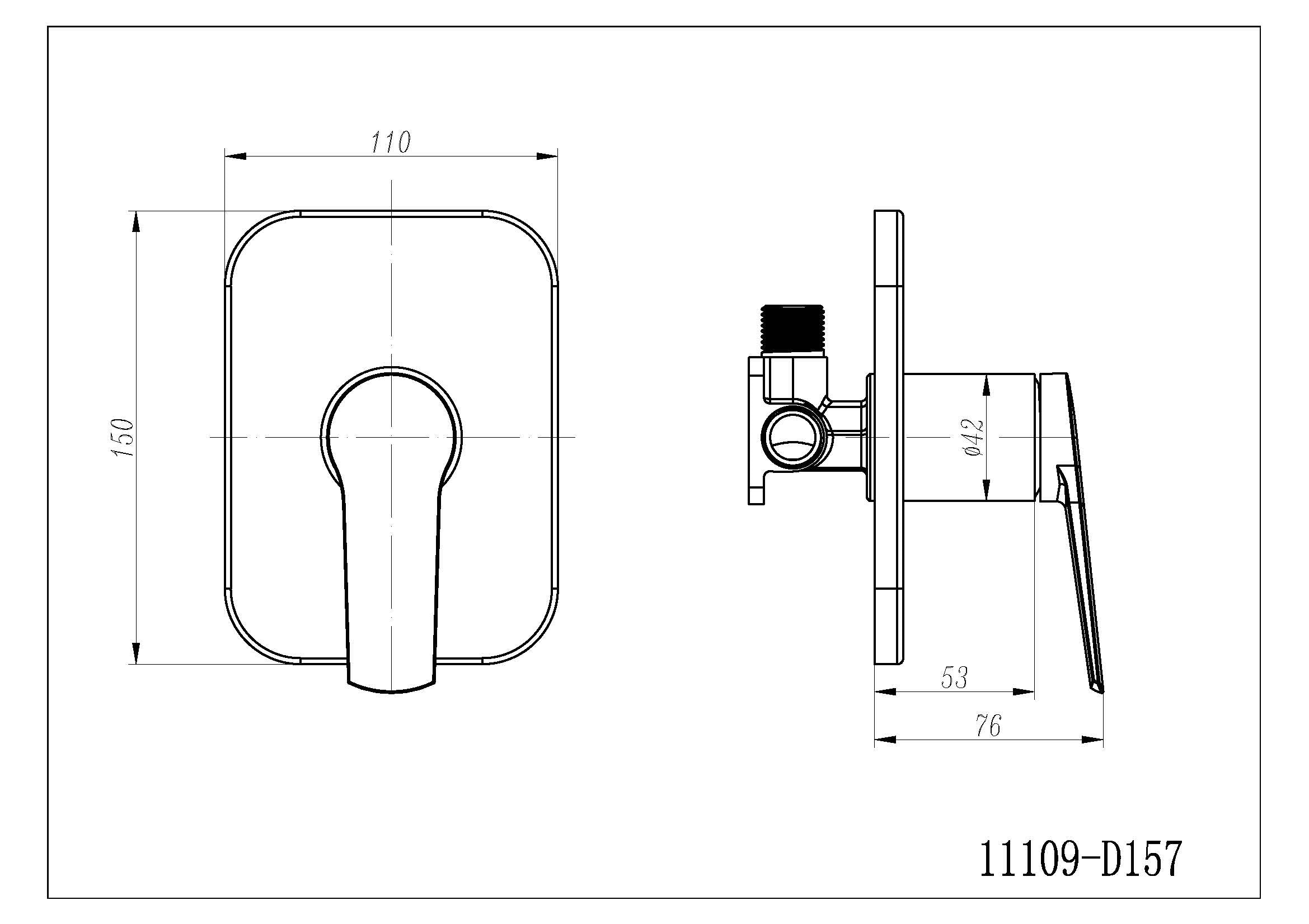 CONCEALED SHOWER MIXER S609B-D157