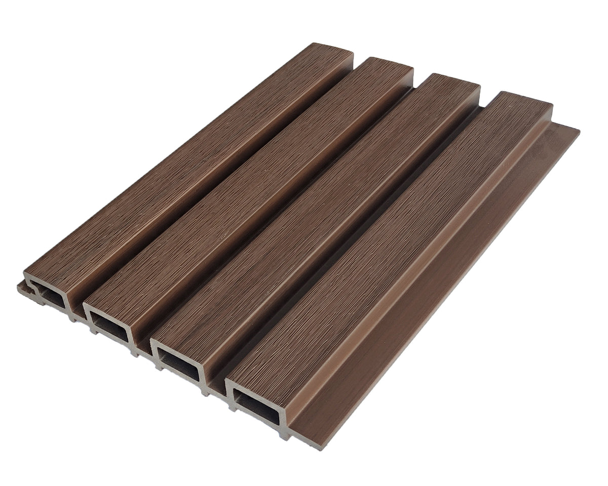 Walnut Mini Rib Cladding 4 Pier Walnut External Wall Cladding